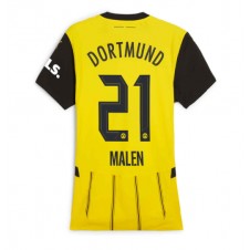 Borussia Dortmund Donyell Malen #21 Hjemmedrakt Kvinner 2024-25 Kortermet